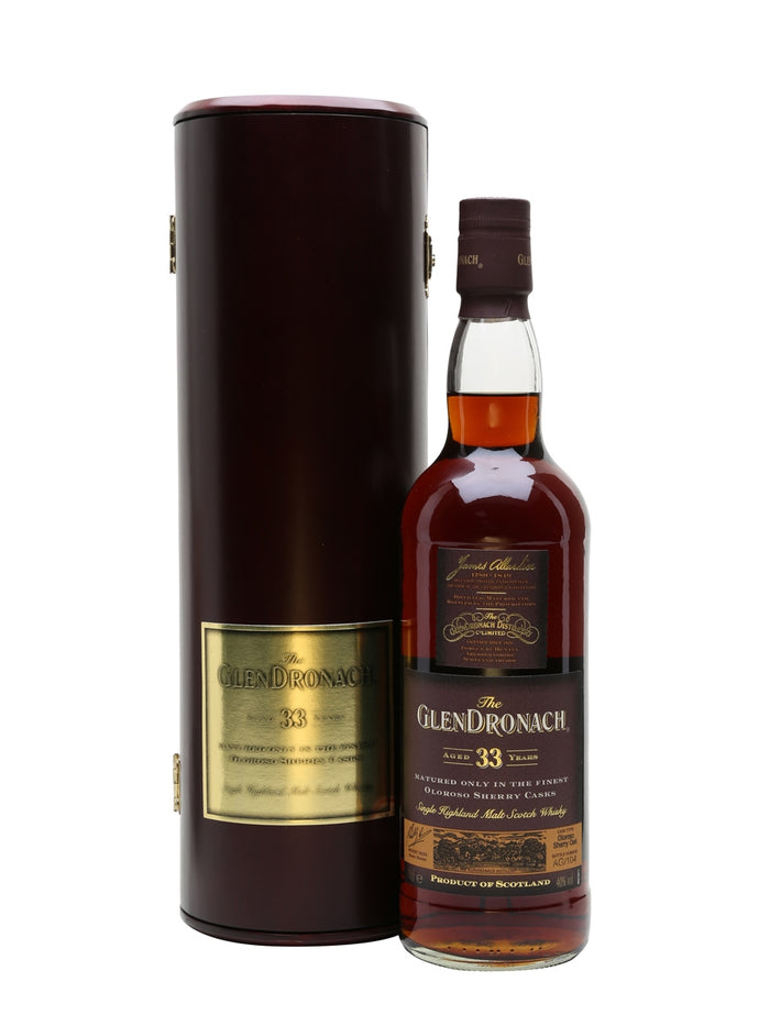 Glendronach 33 Year Old Sherry Cask Highland Single Malt Scotch Whisky | 700ML
