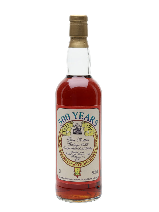 Glenrothes 1966 27 Year Old Sherry Cask Master of Malt Speyside Single Malt Scotch Whisky | 700ML at CaskCartel.com