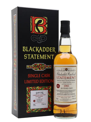 Glen Scotia 1991 28 Year Old Blackadder Statement No 33 Campbeltown Single Malt Scotch Whisky | 700ML at CaskCartel.com