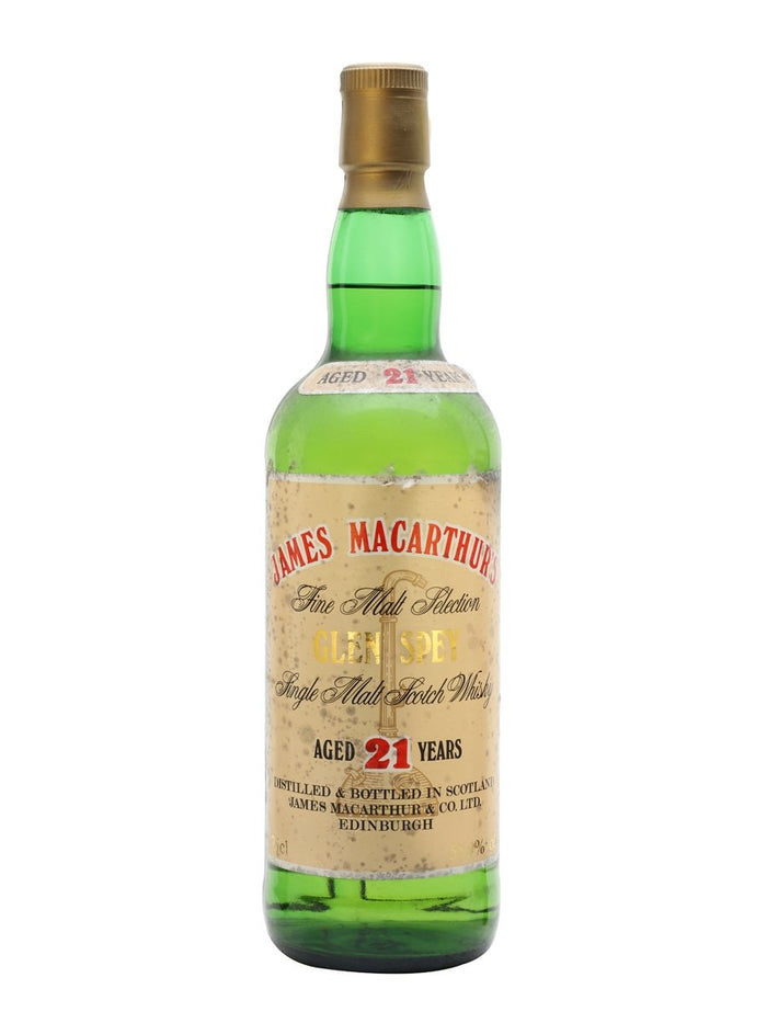 Glen Spey 21 Year Old Bot.1980s James MacArthur Speyside Single Malt Scotch Whisky | 700ML