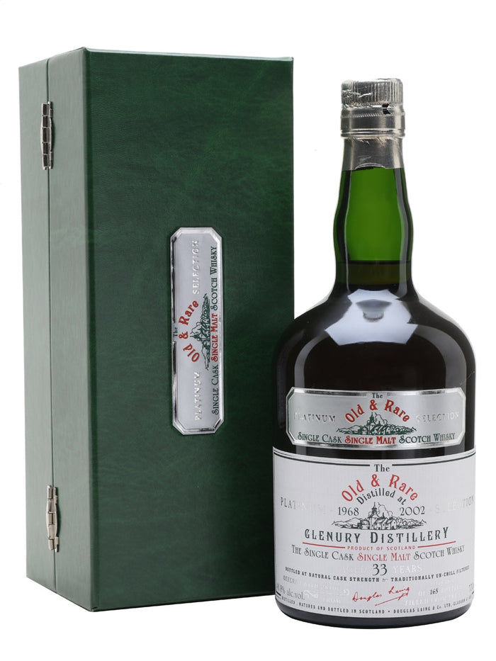 Glenury 1968 33 Year Old Bot.2002 Old & Rare Platinum Highland Single Malt Scotch Whisky | 700ML