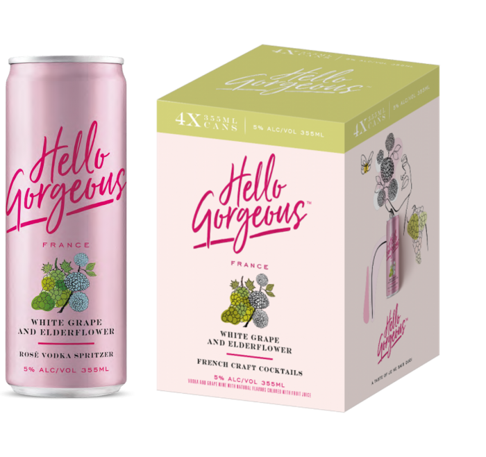 Hello Gorgeous White Grape and Elderflower French Craft Cocktails | 4*355ML at CaskCartel.com