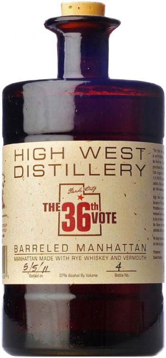 High West 36th Vote Barreled Manhattan