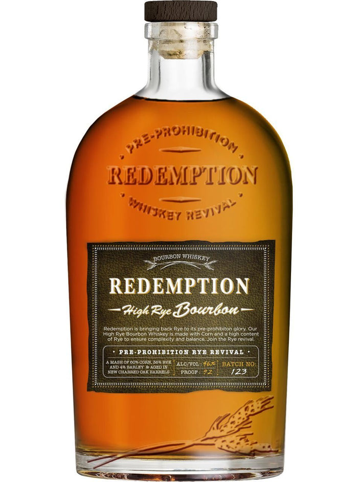 Redemption Pre-Prohibition Rye Revival High Rye Bourbon Whiskey