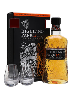 Highland Park 12 Year Old 2 Glass Pack Island Single Malt Scotch Whisky | 700ML at CaskCartel.com