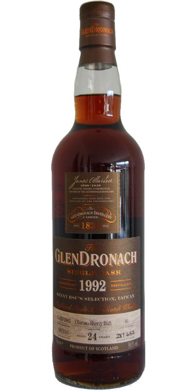 Glendronach 1992 Kenny Hsu's Selection Taiwan 24 Year Old at CaskCartel.com