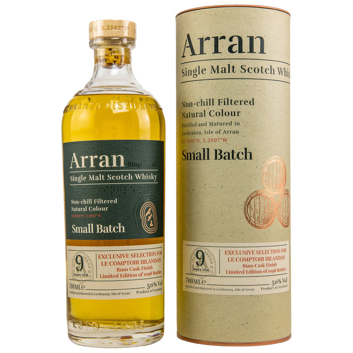 Arran 9 Year Old Small Batch Rum Cask Finish Scotch Whisky | 700ML