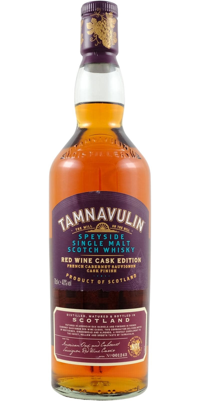 Tamnavulin Red Wine Cask Edition Cabernet sauvignon Finish Scotch Whisky | 700ML at CaskCartel.com