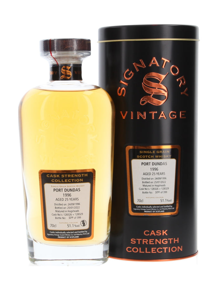 Port Dundas 25 Year Old (D.1996, B.2022) Signatory Vintage (Proof 102.2) Scotch Whisky | 700ML