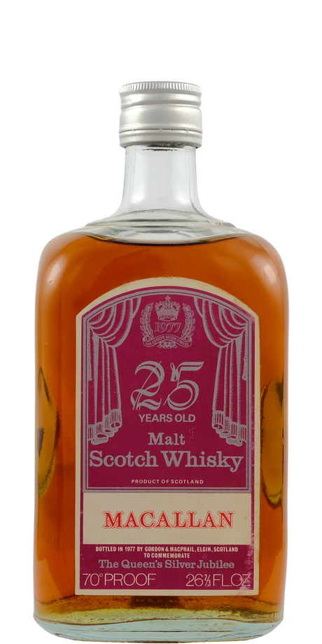 Macallan 25 Year Old (Bottled 1977) The Queen's Silver Jubilee Scotch Whisky at CaskCartel.com