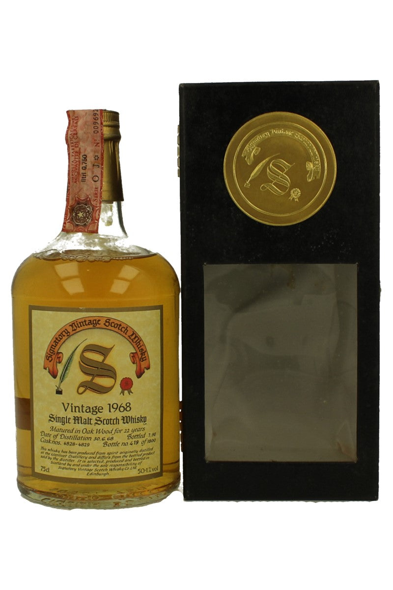 Glenlivet 22 Year Old (D.1968, B.1990) Signatory Vintage Scotch Whisky at CaskCartel.com