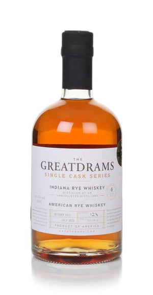 Indiana Rye Great Drams Rare Cask Series 2017 4 Year Old Whiskey | 700ML at CaskCartel.com