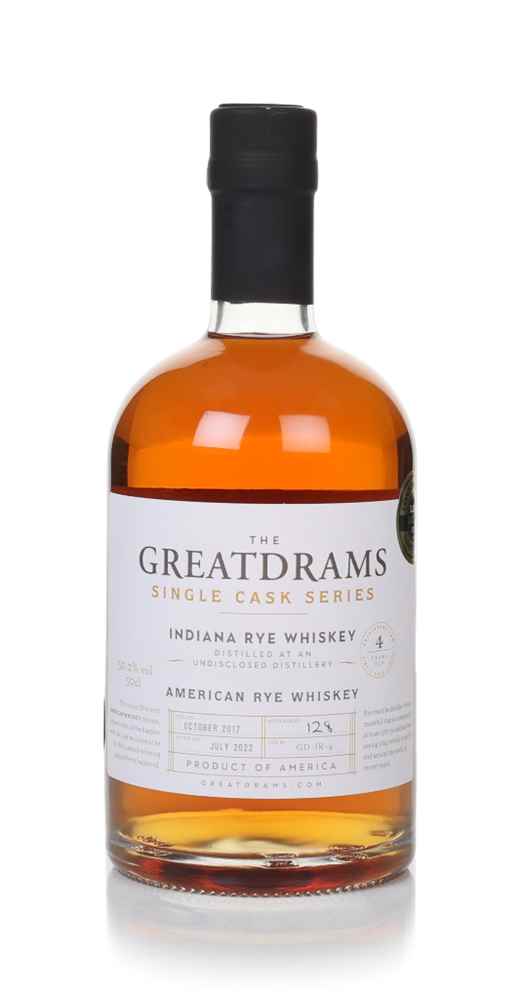 Indiana Rye Great Drams Rare Cask Series 2017 4 Year Old Whiskey | 700ML
