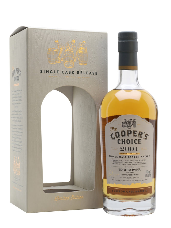 Inchgower 2001 16 Year Old The Cooper's Choice Speyside Single Malt Scotch Whisky | 700ML