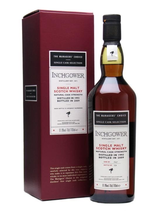 Inchgower 1993 Managers' Choice Sherry Cask Speyside Single Malt Scotch Whisky | 700ML