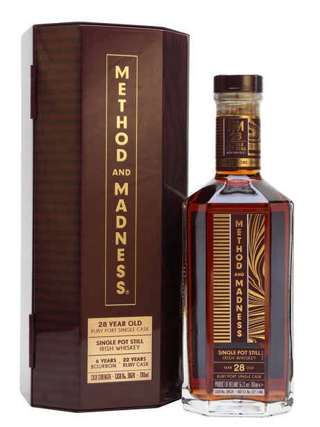 Method & Madness 28 Year Old Ruby Port Cask Irish Single Malt Whiskey at CaskCartel.com