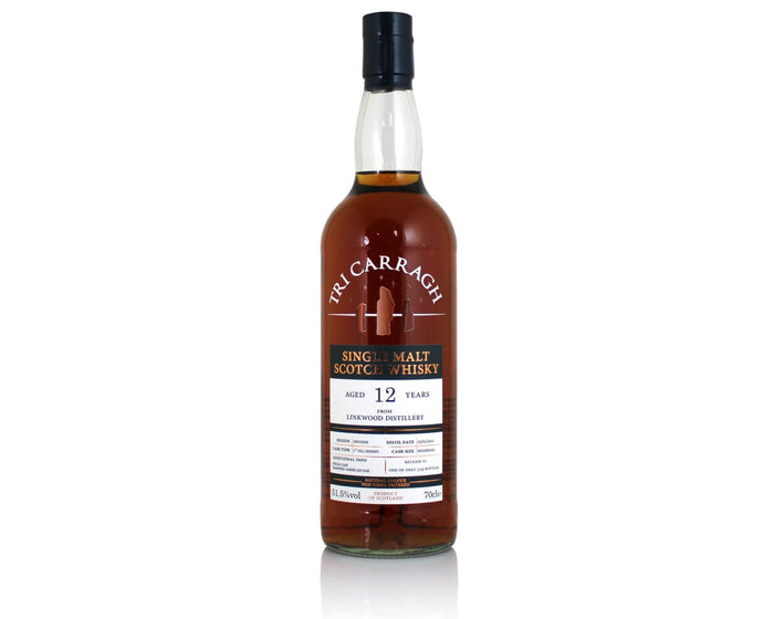 Linkwood Tri Carragh Single Cask # 1st Fill Sherry 2010 12 Year Old Whisky | 700ML