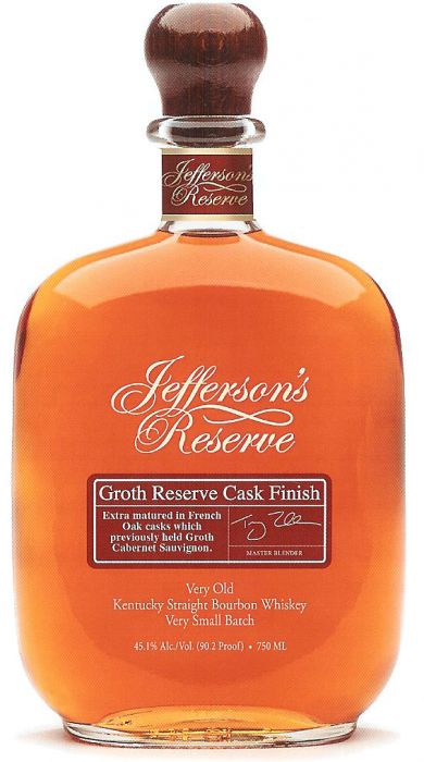 Jefferson's Reserve Groth Reserve Cask Finish Very Old Straight Bourbon Whiskey