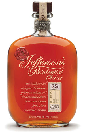 Jefferson's Presidential Select 25 Year Bourbon Whiskey - CaskCartel.com