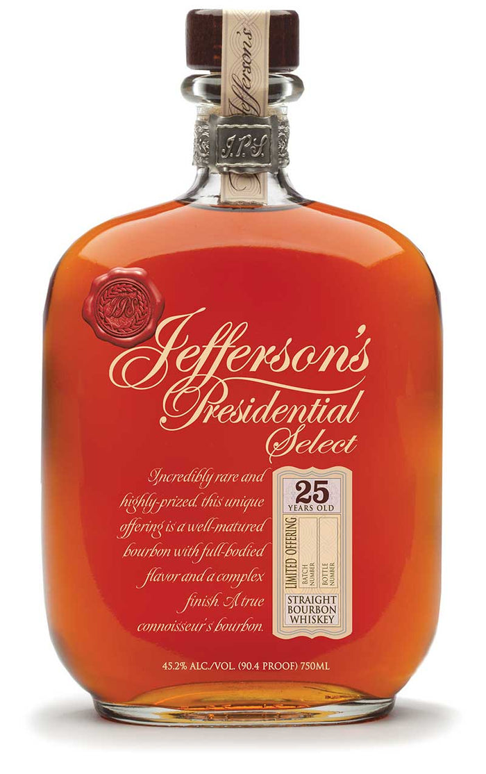 Jefferson's Presidential Select 25 Year Bourbon Whiskey