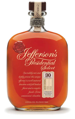 Jefferson's Presidential Select 30 Year Old Straight Bourbon Whiskey - CaskCartel.com