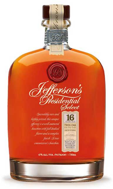 Jefferson's Presidential 16 Year Old Select Batch No. 1 Kentucky Straight Bourbon Whiskey