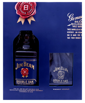 Jim Beam Double Oak Bourbon Whiskey W/WH Stone - CaskCartel.com