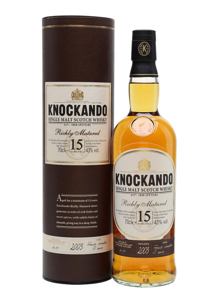Knockando 2003 15 Year Old Speyside Single Malt Scotch Whisky | 700ML