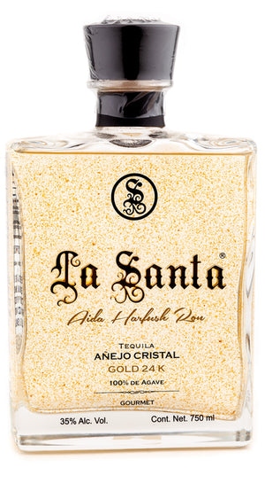 La Santa Anejo Cristal Gold 24k Tequila at CaskCartel.com