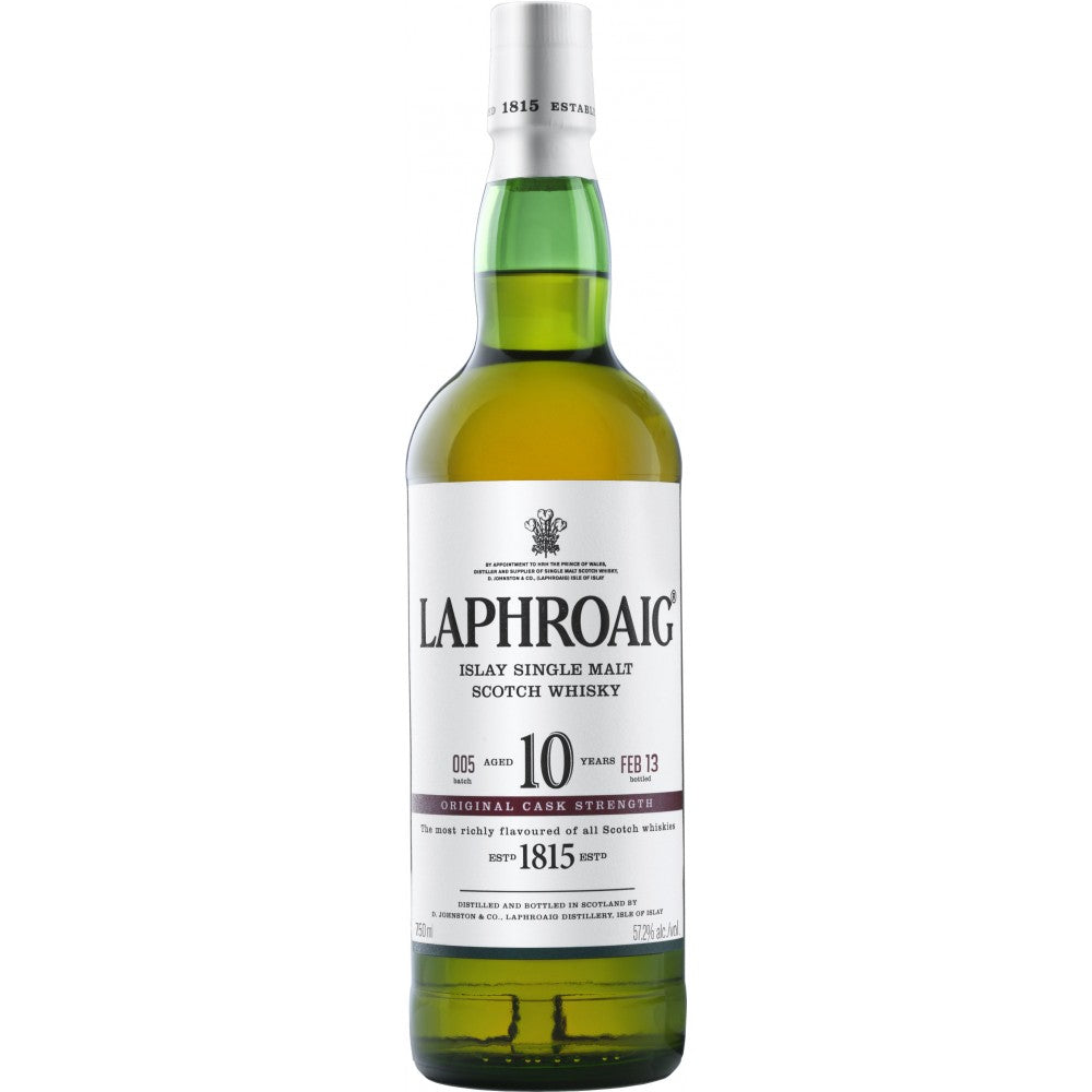 Laphroaig 10 Year Old Cask Strength Single Malt Scotch Whisky - CaskCartel.com