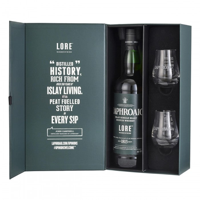 Laphroaig Lore 2 Glass Gift Pack Single Malt Scotch Whisky