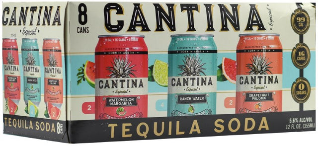 Cantina Tequila Soda Variety Cocktail | 8x355ML at CaskCartel.com