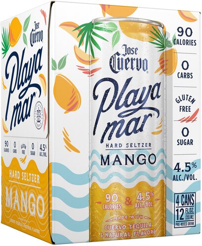 Jose Cuervo | Playamar Mango Tequila Hard Seltzer (4) Pack Cans