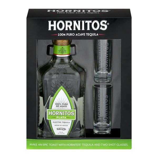 Sauza Hornitos Plata Tequila W/2 Rock Glass