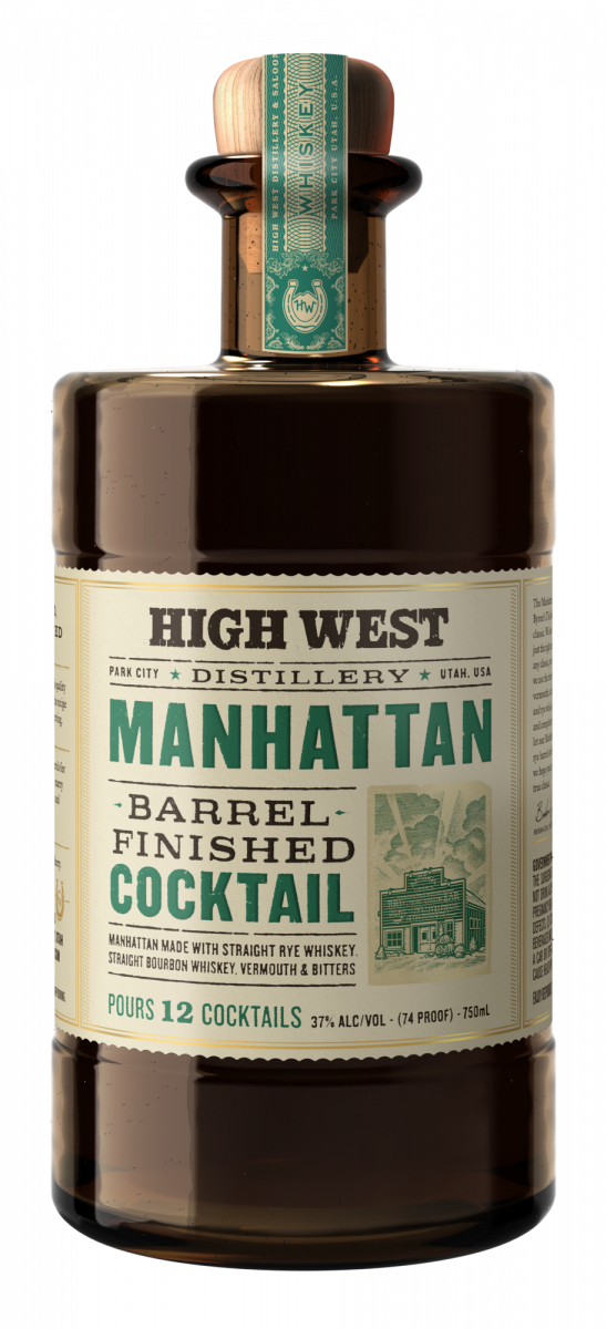 High west Manhattan Barrel Finished 74 proof Cocktail