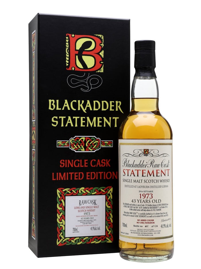 Ladyburn 1973 43 Year Old Blackadder Statement No.17 Lowland Single Malt Scotch Whisk | 700ML