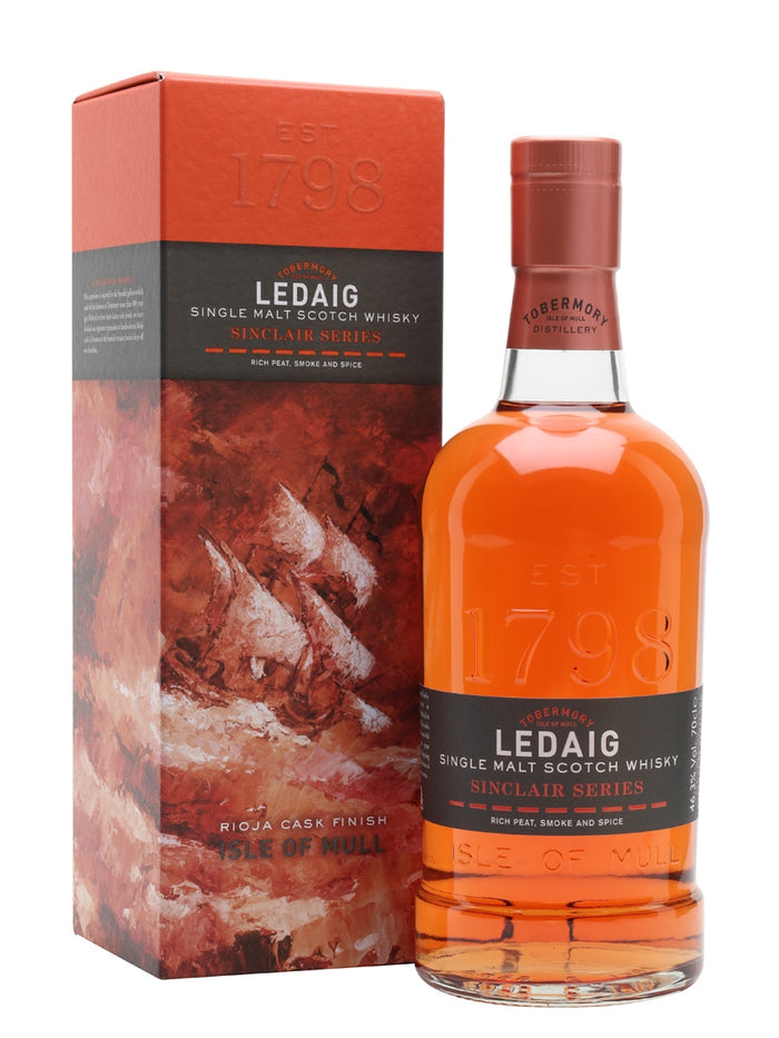 Ledaig Rioja Cask Finish Sinclair Series Island Single Malt Scotch Whisky | 700ML