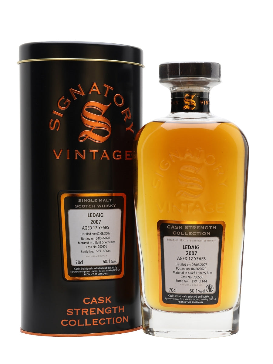 Ledaig 2007 12 Year Old Signatory Island Single Malt Scotch Whisky | 700ML at CaskCartel.com