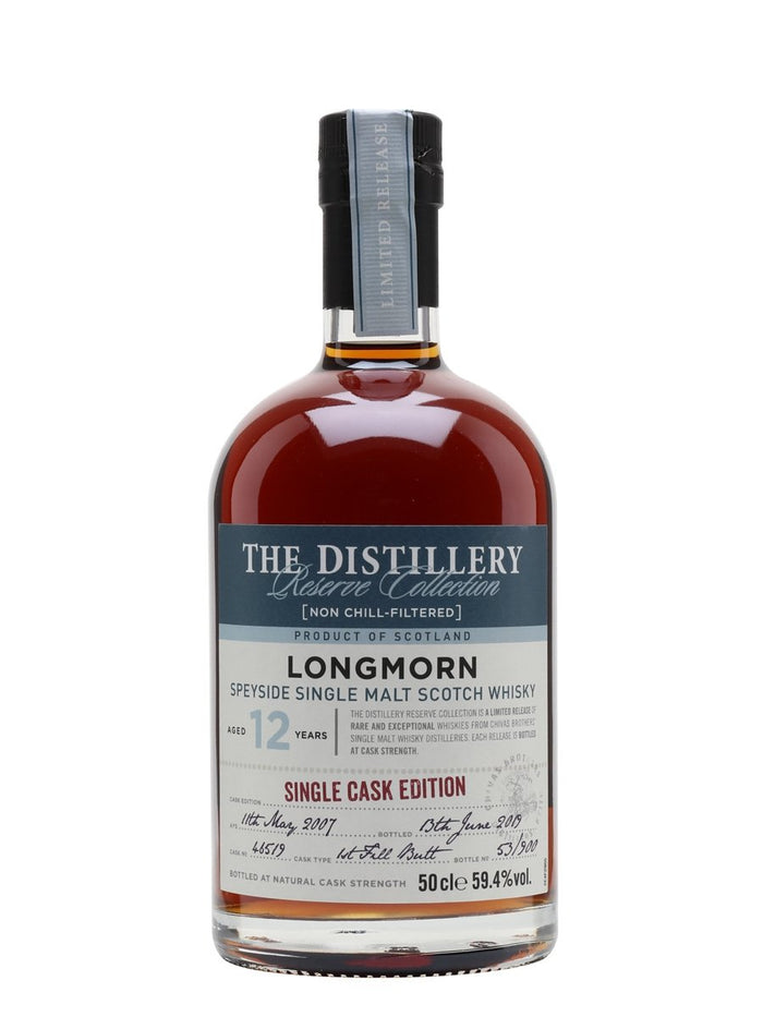 Longmorn 2007 12 Year Old Sherry Cask Distillery Edition Speyside Single Malt Scotch Whisky | 500ML