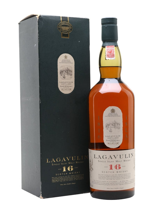 Lagavulin 16 Year Old Bot.1980s White Horse Islay Single Malt Scotch Whisky | 1L at CaskCartel.com