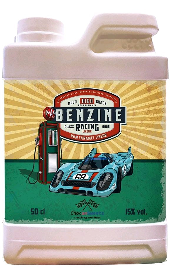 Blik Benzine Porsche Raceauto Caramel Liqueur | 500ML at CaskCartel.com