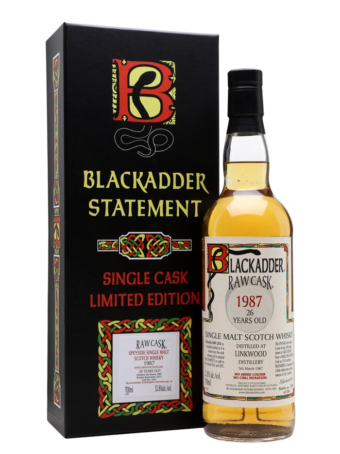 Linkwood 1987 26 Year Old Blackadder Statement No.9 Speyside Single Malt Scotch Whisky | 700ML