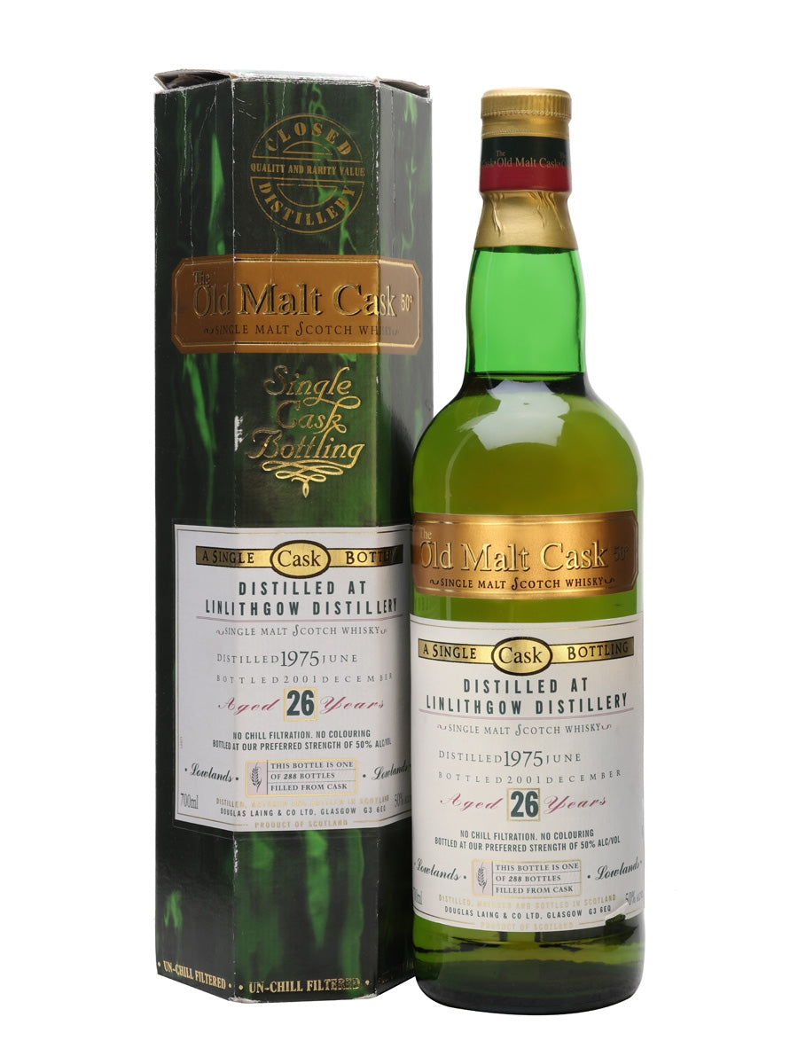 Linlithgow 1975 26 Year Old Old Malt Cask Lowland Single Malt Scotch Whisky | 700ML at CaskCartel.com