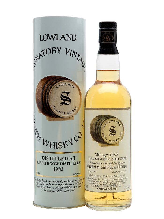 Linlithgow 1982 18 Year Old Signatory Lowland Single Malt Scotch Whisky | 700ML