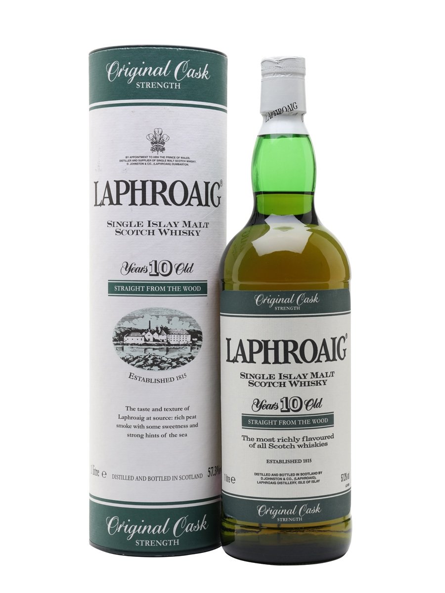 Laphroaig 10 Year Old Straight From The Wood Original Cask Strength Islay Single Malt Scotch Whisky | 1L at CaskCartel.com