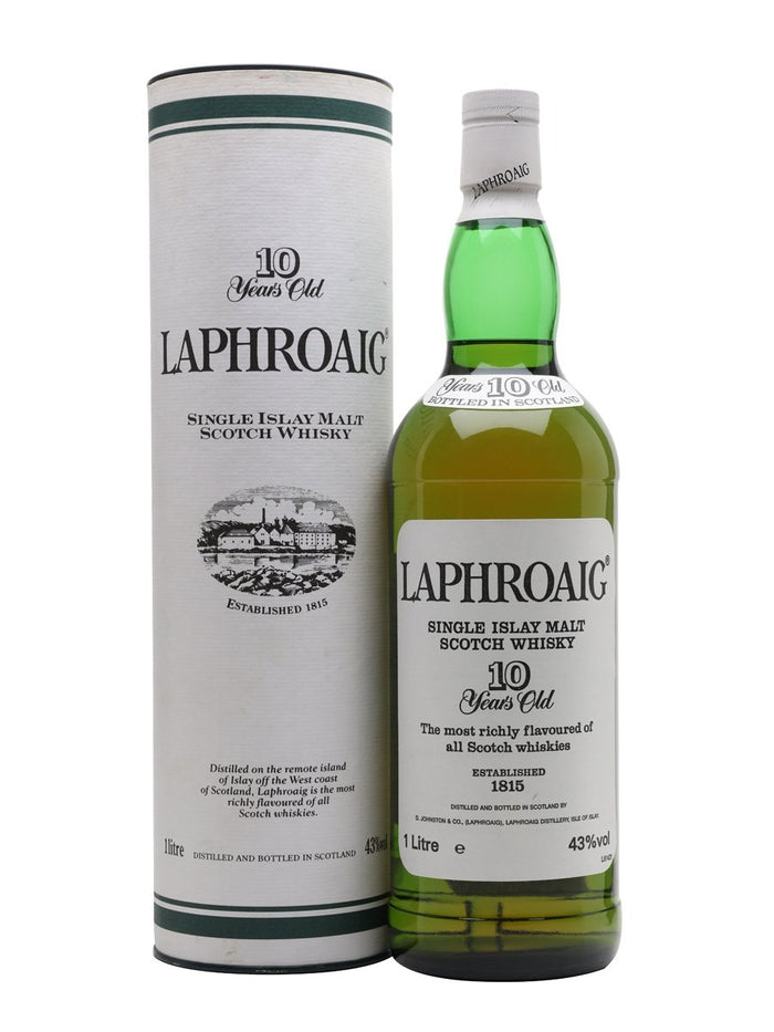 Laphroaig 10 Year Old Bot.1990s Pre Royal Warrant Islay Single Malt Scotch Whisky | 1L