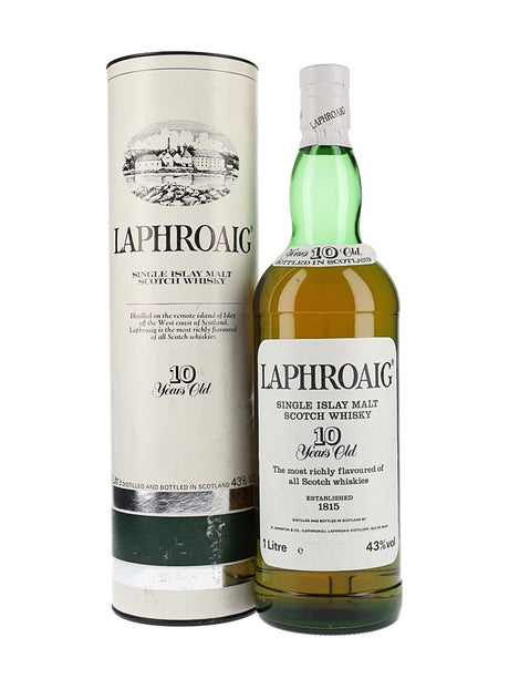 Laphroaig 10 Year Old Bot.1990s Pre-Warrant Islay Single Malt Scotch Whisky | 1L at CaskCartel.com