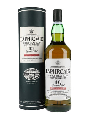Laphroaig 10 Year Old Original Cask Strength Islay Single Malt Scotch Whisky | 1L at CaskCartel.com