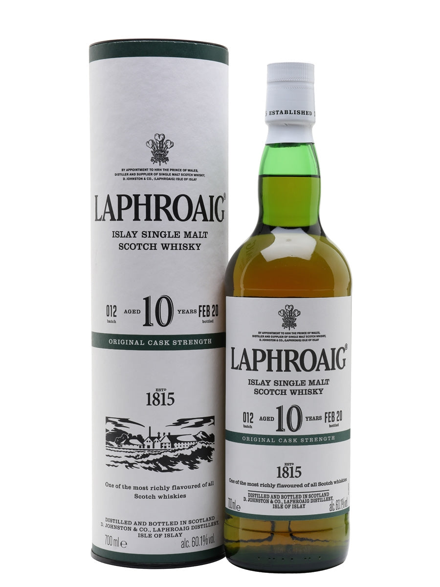 Laphroaig 10 Year Old Cask Strength Batch 012 Bot.2020 Islay Single Malt Scotch Whisky | 700ML at CaskCartel.com