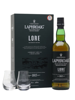 Laphroaig Lore 2 Glass Pack Islay Single Malt Scotch Whisky | 700ML at CaskCartel.com